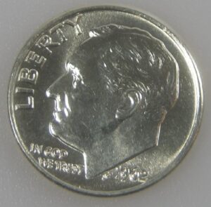 1962 roosevelt silver dime - uncirculated