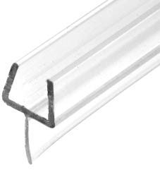 crl co-extruded clear bottom wipe with drip rail for 1/4" glass - 31 in long