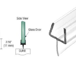 CRL Co-Extruded Clear Bottom Wipe with Drip Rail for 1/4" Glass - 31 in long