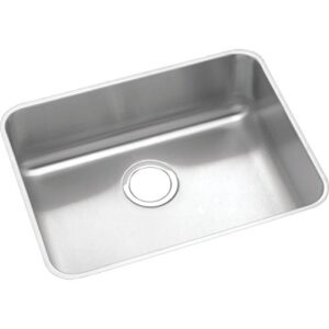 elkay lustertone classic eluhad211555 single bowl undermount stainless steel ada sink 23.5 x 15.75 x 5.375 inches