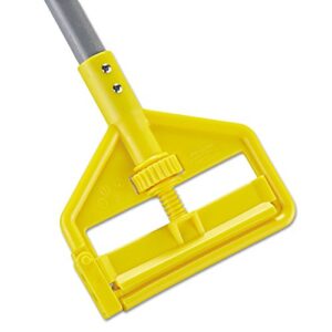 rubbermaid commercial h146 invader fiberglass side-gate wet-mop handle, 1 dia x 60, gray/yellow