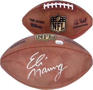 wilson eli manning new york giants autographed authentic game football - autographed footballs