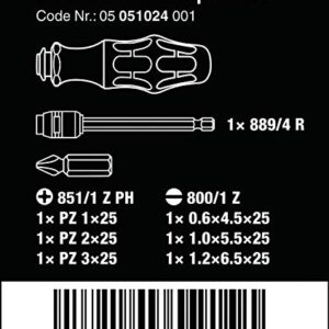 Wera 051024 Kraftform Kompakt 25 Pouch Set, Flat