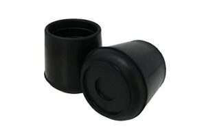shepherd hardware 9226 1-1/2-inch inside diameter rubber leg tips, 2-pack, black