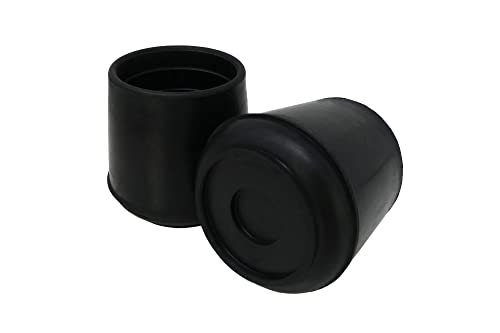 Shepherd Hardware 9226 1-1/2-Inch Inside Diameter Rubber Leg Tips, 2-Pack, Black