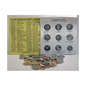 50 DIFFERENT UNCIRCULATED COINS FROM 50 DIFFERENT COUNTRIES,mint!world coin collection set.