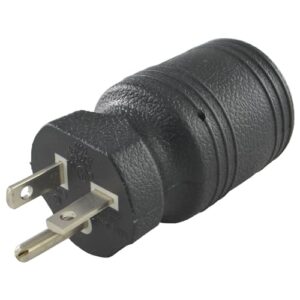 conntek 30114 locking adapter 20 amp 125 volt male plug to 20 amp locking female connector nema 5-20p to nema l5-20r , black