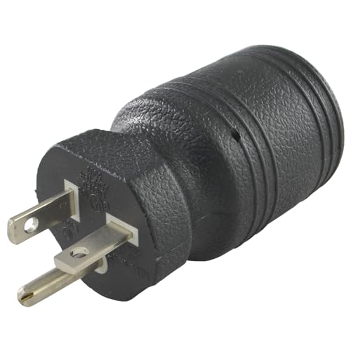 Conntek 30114 Locking Adapter 20 Amp 125 Volt Male Plug To 20 Amp Locking Female Connector NEMA 5-20P to NEMA L5-20R , Black