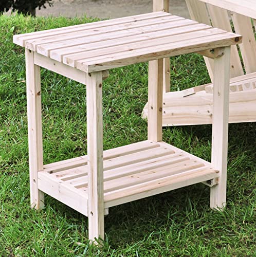 Shine Company 4104N Providence Rectangular Adirondack Outdoor Side Table – Natural