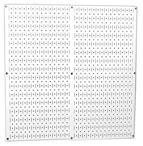 wall control 30-p-3232w white metal pegboard pack
