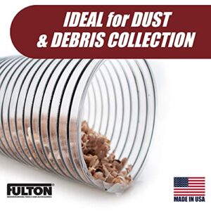 2.5" x 50’ Ultra Flex Clear Vue Heavy Duty PVC Dust Debris and Fume Collection Hose MADE IN USA!