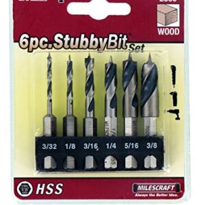 Milescraft 2300-6Pc. Wood Stubby Bit Set