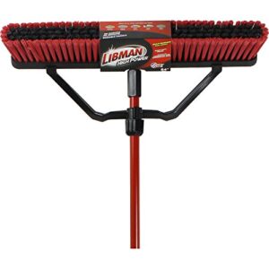 libman 823 24" multi-surface heavy-duty push broom with resin brackets