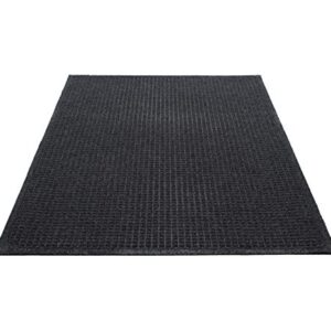 Guardian EcoGuard Indoor Wiper Floor Mat, Recycled Plastic and Rubber, 3' x 5', Charcoal