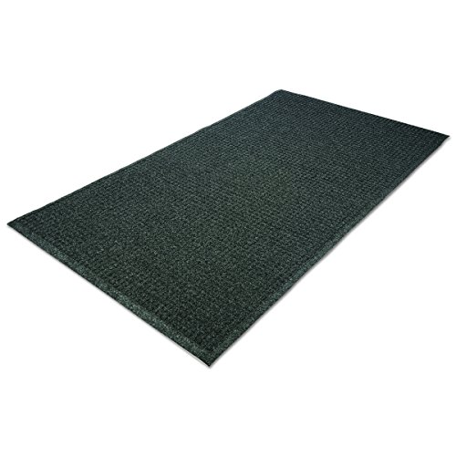 Guardian EcoGuard Indoor Wiper Floor Mat, Recycled Plastic and Rubber, 3' x 5', Charcoal