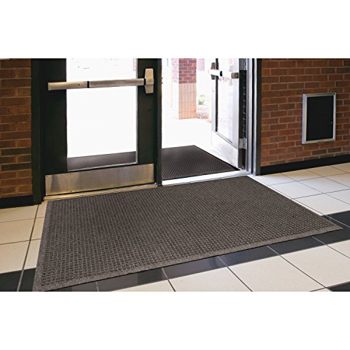 Guardian EcoGuard Indoor Wiper Floor Mat, Recycled Plastic and Rubber, 3' x 5', Charcoal