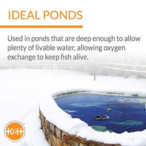 K&H Pet Products Thermo-Pond Perfect Climate Deluxe Pond Deicer Black 750 Watts