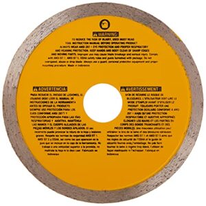 DEWALT Diamond Blade for Porcelain Tile, Wet/Dry, 4-1/2-Inch (DW4765) , Yellow