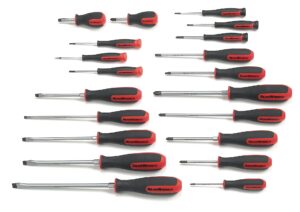 gearwrench 20 pc. phillips/slotted/torx screwdriver set, dual material handles - 80066
