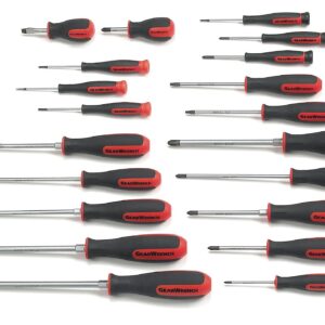 GEARWRENCH 20 Pc. Phillips/Slotted/Torx Screwdriver Set, Dual Material Handles - 80066