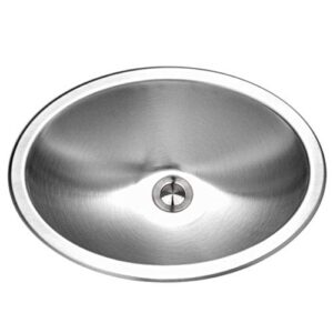 houzer ch-1800-1 opus undermount oval bowl bathroom sink, without overflow, 17.75" x 13.56", stainless steel