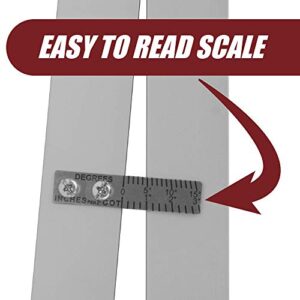 Fulton Taper Cutting Jig For Creating Tapered Angles Up to 15 Degrees on Your Table Saw 24 Inch Long Aluminum Rails with Scale and Stop