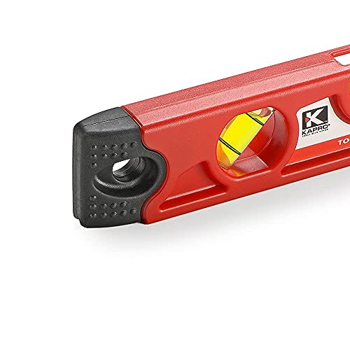 Kapro - 227 Toolbox Level - 9-Inch - for Leveling and Measuring - Features V-Groove, Magnet Strip, Rubber End Caps, and Colored Vials