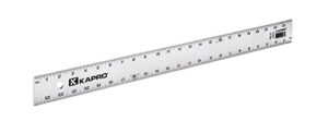 kapro - 308 straight edge ruler - ⅛” and 1/16” increments - contractor grade - with wear resistant printing - for carpentry, drywall, drafting - anodized aluminum - 24 inch