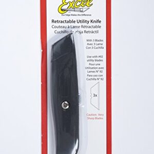 Excel Blades K9 Retractable Utility Knife, Standard Size Heavy Duty Metal Box Cutter Knife