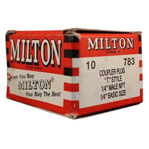 Milton 783 1/4" MNPT T Style Plug - Box of 10