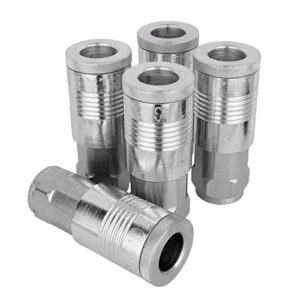 milton industrial air coupler, g-style quick connect coupler, 1/2" fnpt, steel air tool fitting, 1815 (pack of 5)