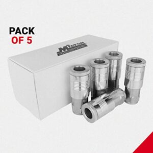 Milton Industrial Air Coupler, G-Style quick connect coupler, 1/2" FNPT, Steel Air tool fitting, 1815 (Pack of 5)