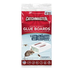 catchmaster 1872sd mouse insect and snake glue boards, 4-pack, brown/a