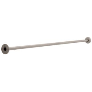 franklin brass 185-5sn 1-inch by 5-feet shower rod with flanges, satin nickel