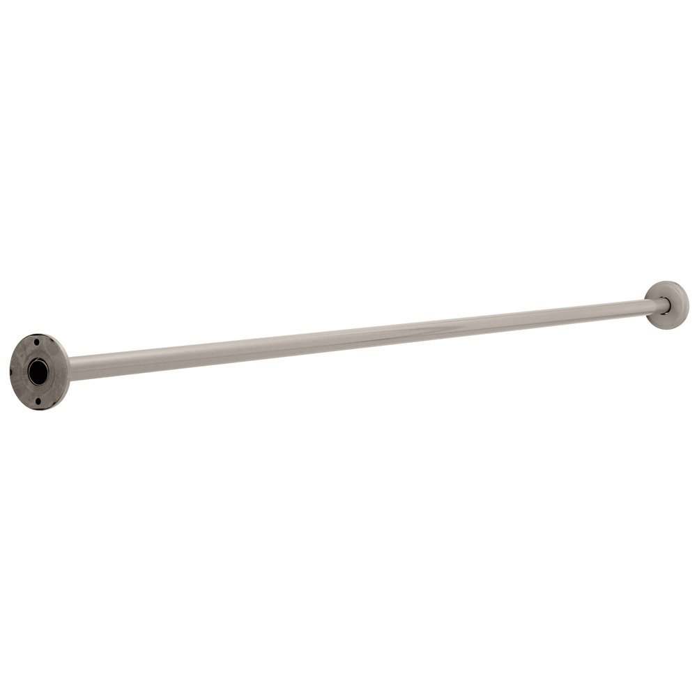 Franklin Brass 185-5SN 1-Inch by 5-Feet Shower Rod with Flanges, Satin Nickel