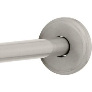 Franklin Brass 185-5SN 1-Inch by 5-Feet Shower Rod with Flanges, Satin Nickel