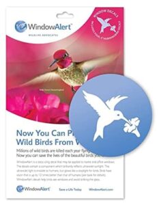 windowalert hummingbird anti-collision decal - uv-reflective window decal to protect wild birds from glass collisions - made in the usa