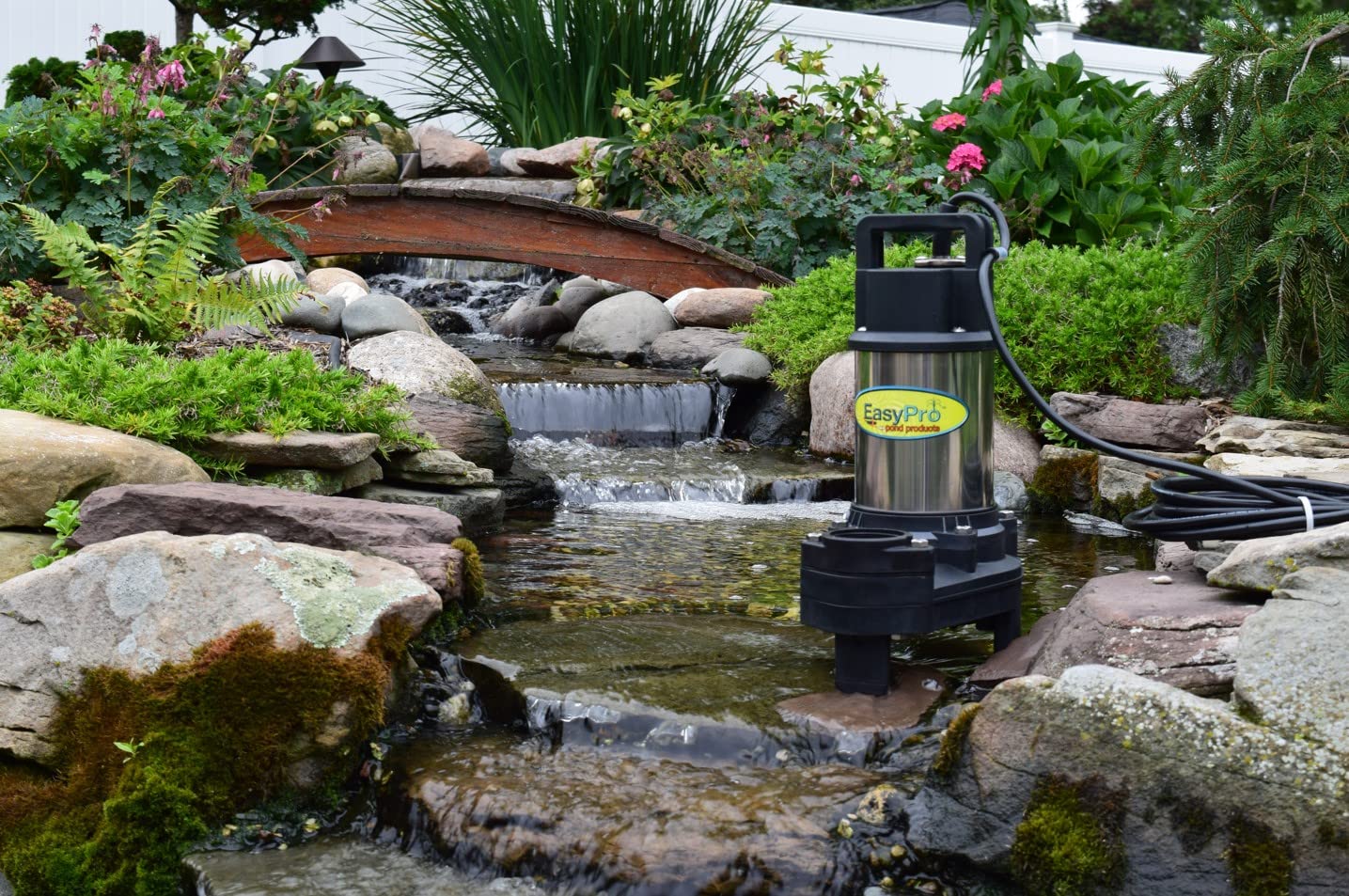 EasyPro TH150 Stainless Steel Waterfall and Stream Pump - Energy Efficient, Long Lasting Pump with 2 Year Warranty - 3100 GPH - 115 Volts - 20’ Power Cord