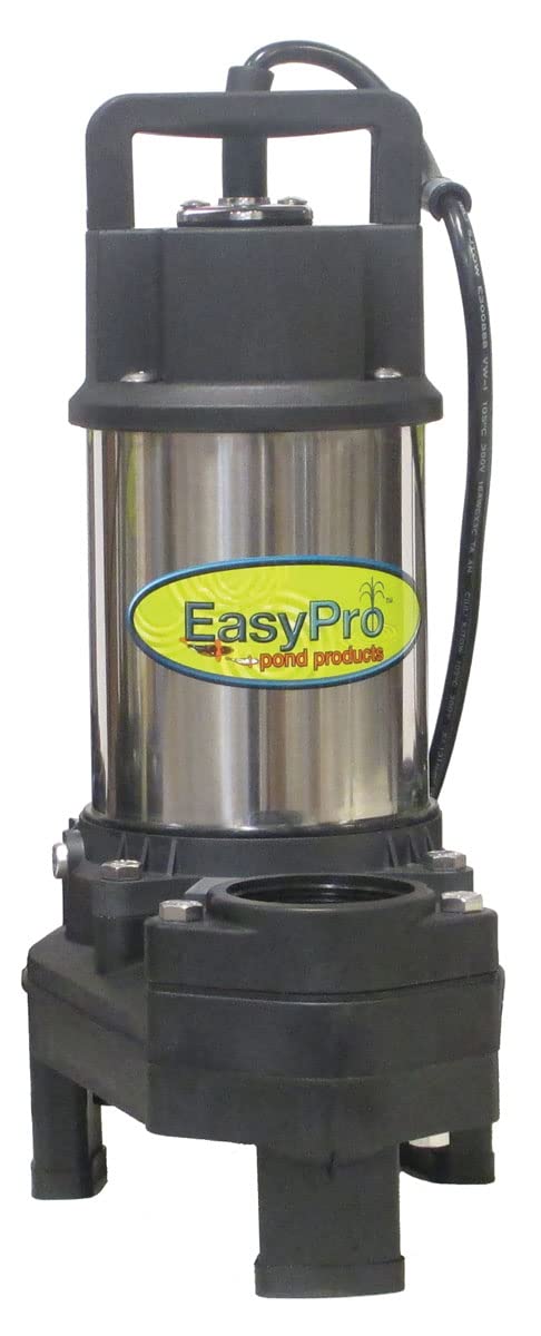 EasyPro TH150 Stainless Steel Waterfall and Stream Pump - Energy Efficient, Long Lasting Pump with 2 Year Warranty - 3100 GPH - 115 Volts - 20’ Power Cord