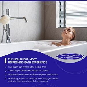 Crystal Quest Chrome Bath Ball Water Filter – Removes Contaminants for Softener, Smoother Skin - BPA Free - 2,500 Gallons of Filtration