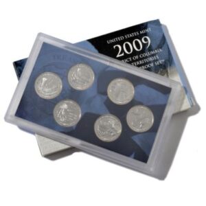 2009 u.s. mint district of columbia and u.s. territories quarter six coin proof set