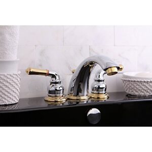 Kingston Brass KB964 Magellan Widespread Bathroom Faucet, 8-Inch Adjustable Center, Polished Chrome/Polished Brass