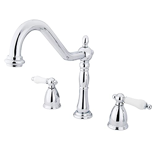 Kingston Brass KB1791PLLS Heritage 8-Inch Centerset Kitchen Faucet, Polished Chrome