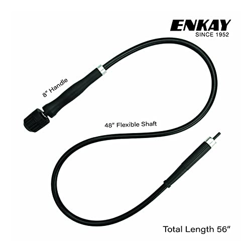 ENKAY - Heavy Duty Flex Shaft with 1/4 inch Keyless Chuck (56 inches)