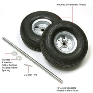 Global Industrial Replacement Pneumatic 10" Hand Truck Wheel Kit