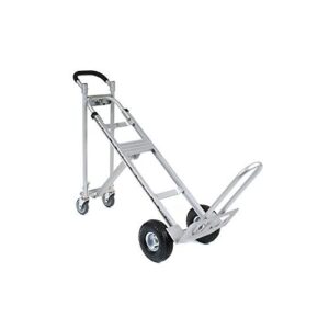 Global Industrial Aluminum 3-in-1 Convertible Hand Truck with Pneumatic Wheels