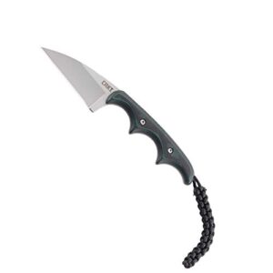 columbia river knife & tool crkt minimalist wharncliffe neck knife: compact fixed blade knife, folts utility knife, bead blast blade, resin infused fiber handle, and sheath 2385