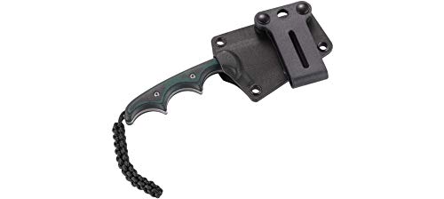 COLUMBIA RIVER KNIFE & TOOL CRKT Minimalist Wharncliffe Neck Knife: Compact Fixed Blade Knife, Folts Utility Knife, Bead Blast Blade, Resin Infused Fiber Handle, and Sheath 2385