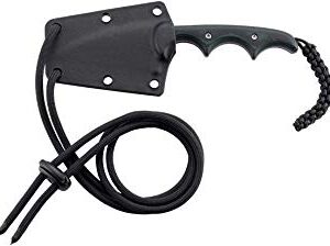 COLUMBIA RIVER KNIFE & TOOL CRKT Minimalist Wharncliffe Neck Knife: Compact Fixed Blade Knife, Folts Utility Knife, Bead Blast Blade, Resin Infused Fiber Handle, and Sheath 2385