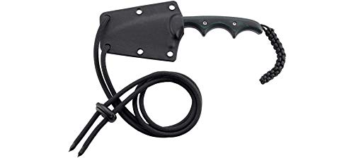 COLUMBIA RIVER KNIFE & TOOL CRKT Minimalist Wharncliffe Neck Knife: Compact Fixed Blade Knife, Folts Utility Knife, Bead Blast Blade, Resin Infused Fiber Handle, and Sheath 2385